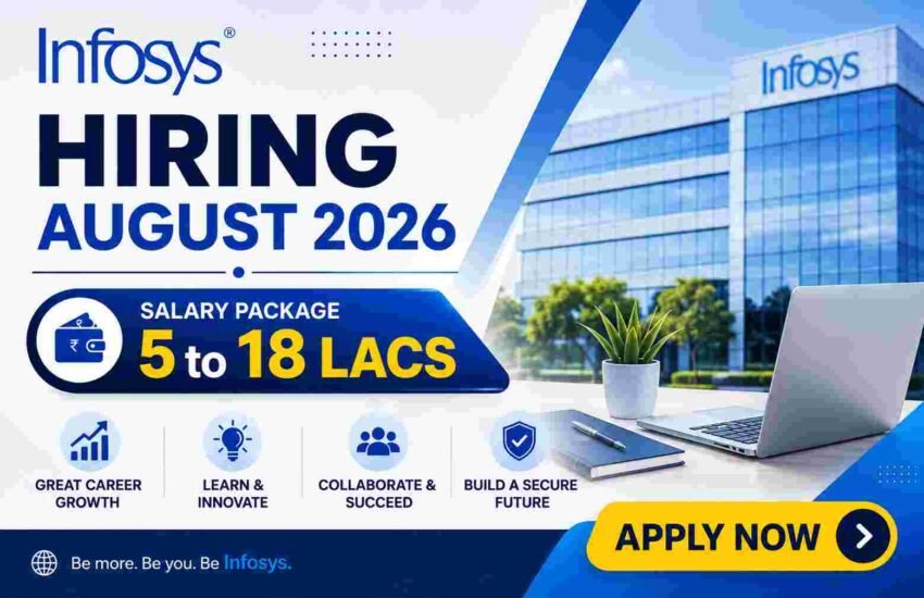 Infosys Hiring August 2026 | Salary Package 5 to 18 Lacs | Apply Now
